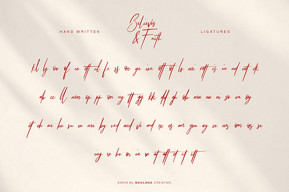 Believes And Faith Font in Script Fonts - product preview 3