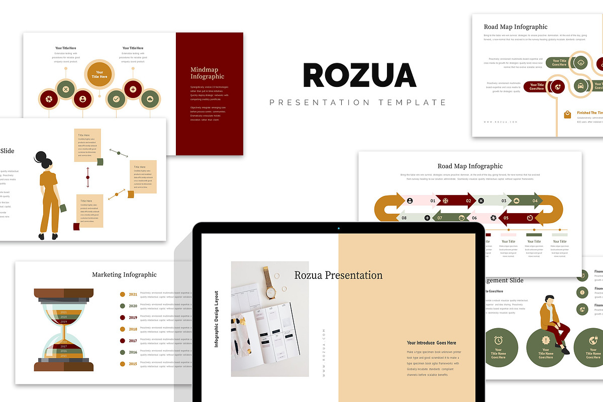 Rozua : Infographic Google Slides in Google Slides Templates - product preview 8