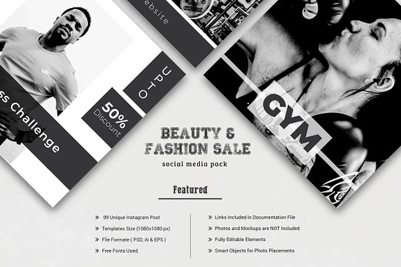 GYM Social Media Pack in Instagram Templates - product preview 4
