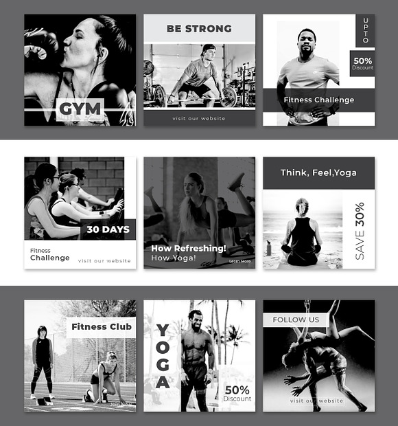 GYM Social Media Pack in Instagram Templates - product preview 5