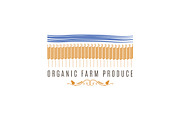Wheat field logo. Farm fresh product