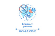 Emergency protocols concept icon