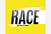 Tire Race Lettering