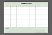 Printable A4 Basic Weekly Planner II