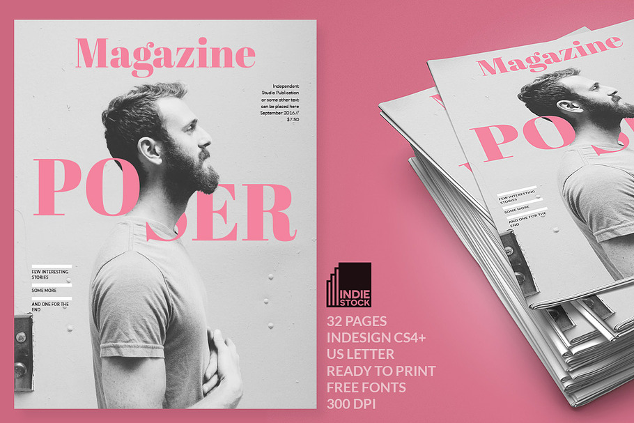Poser Magazine Template in Magazine Templates - product preview 8