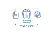 Volunteer teaching concept icon