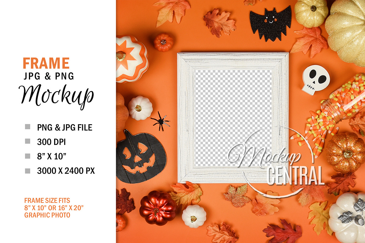 Halloween Frame Mockup Photo Display in Print Mockups - product preview 8