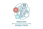 Depression concept icon