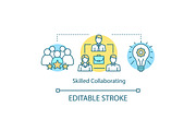 Collaborative skills concept icon
