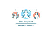 Stress management concept icon