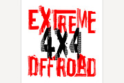 Extreme Off-Road grunge lettering