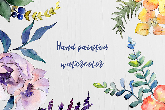 Watercolor Bouquet Summer Garden png in Illustrations - product preview 6