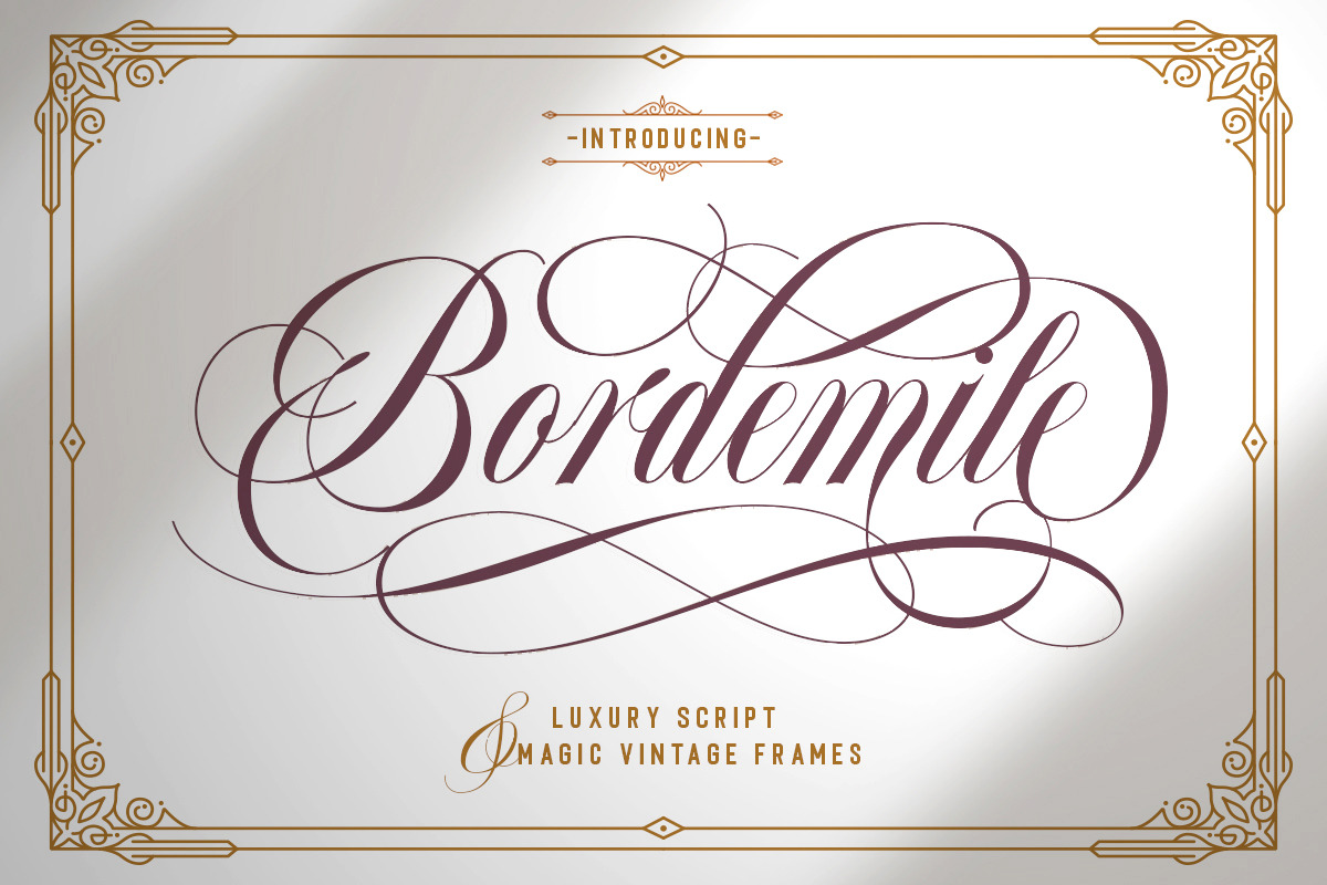 Bordemile - Luxury Script in Script Fonts - product preview 8