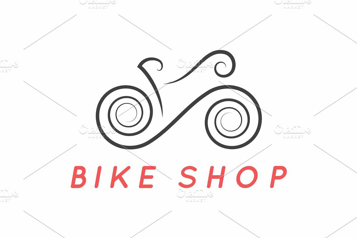 Bike logo design. in Illustrations - product preview 8