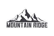 Mountains ridge-vector logo.
