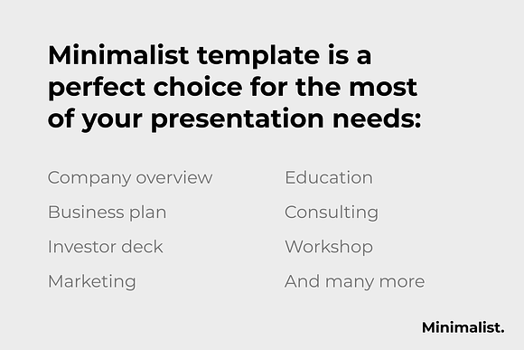 Minimalist - Presentation Template in Keynote Templates - product preview 1