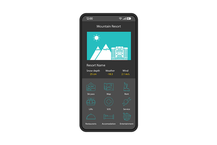 Mountain resort booking application in Mobile & Web Mockups - product preview 8