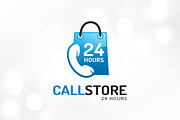 Call Store 24 Hours Logo Template