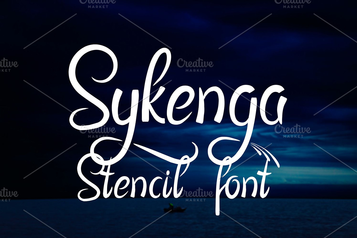Sykenga in Script Fonts - product preview 8
