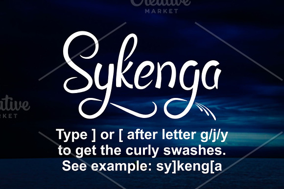 Sykenga in Script Fonts - product preview 1