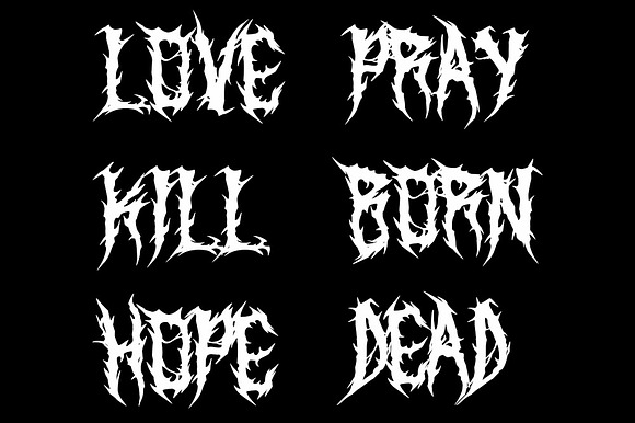 SARKEM / TECHNICAL DEATH METAL FONT in Blackletter Fonts - product preview 4