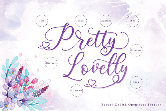 Beauty Gadish in Script Fonts - product preview 8