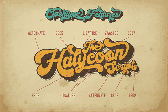 Halycoon Script in Script Fonts - product preview 6