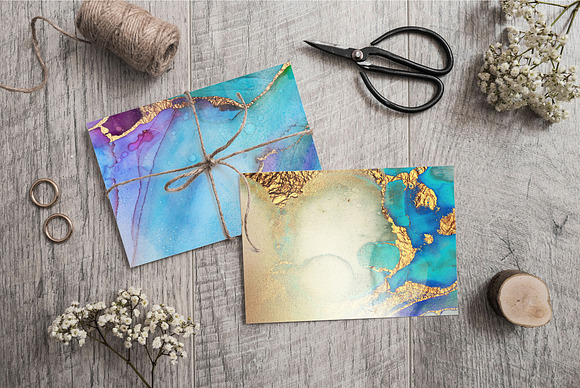 Gold Watercolor Foil Textures BUNDLE in Textures - product preview 5