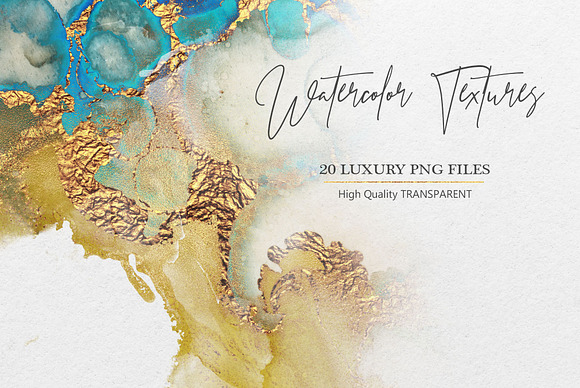 Gold Watercolor Foil Textures BUNDLE in Textures - product preview 11