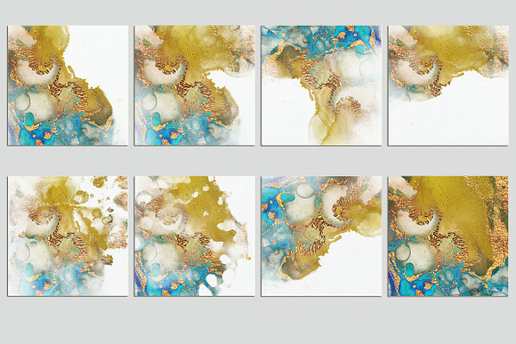 Gold Watercolor Foil Textures BUNDLE in Textures - product preview 14