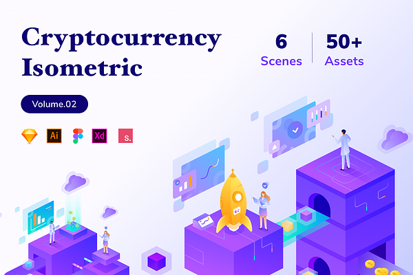 Cryptocurrency Business Isometric 02