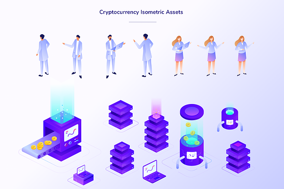 Cryptocurrency Business Isometric 02 in Illustrations - product preview 2