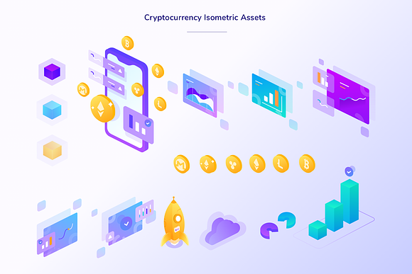 Cryptocurrency Business Isometric 02 in Illustrations - product preview 3