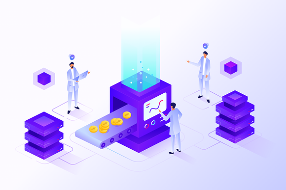 Cryptocurrency Business Isometric 02 in Illustrations - product preview 4
