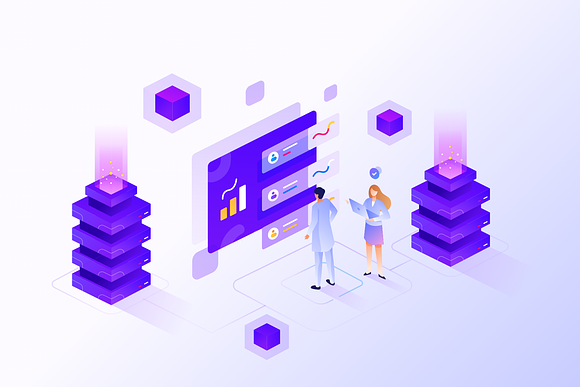 Cryptocurrency Business Isometric 02 in Illustrations - product preview 5