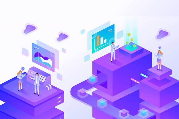 Cryptocurrency Business Isometric 02 in Illustrations - product preview 7