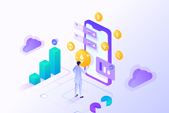 Cryptocurrency Business Isometric 02 in Illustrations - product preview 8