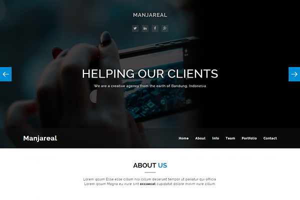 Manjareal - Responsive One Page