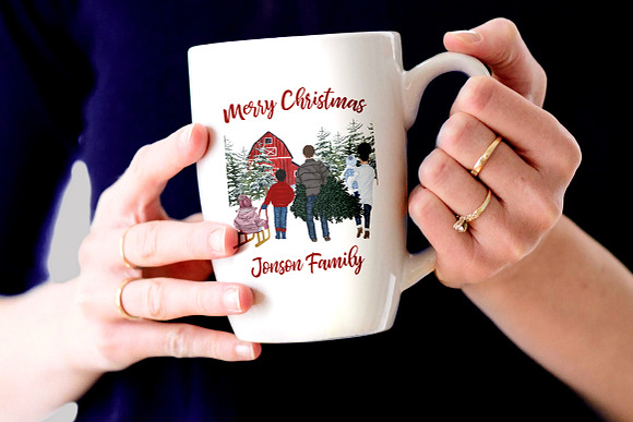 Christmas Family Clipart in Illustrations - product preview 6