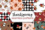 Thanksgiving seamless patterns