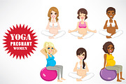 Six Yoga Pregnant Women