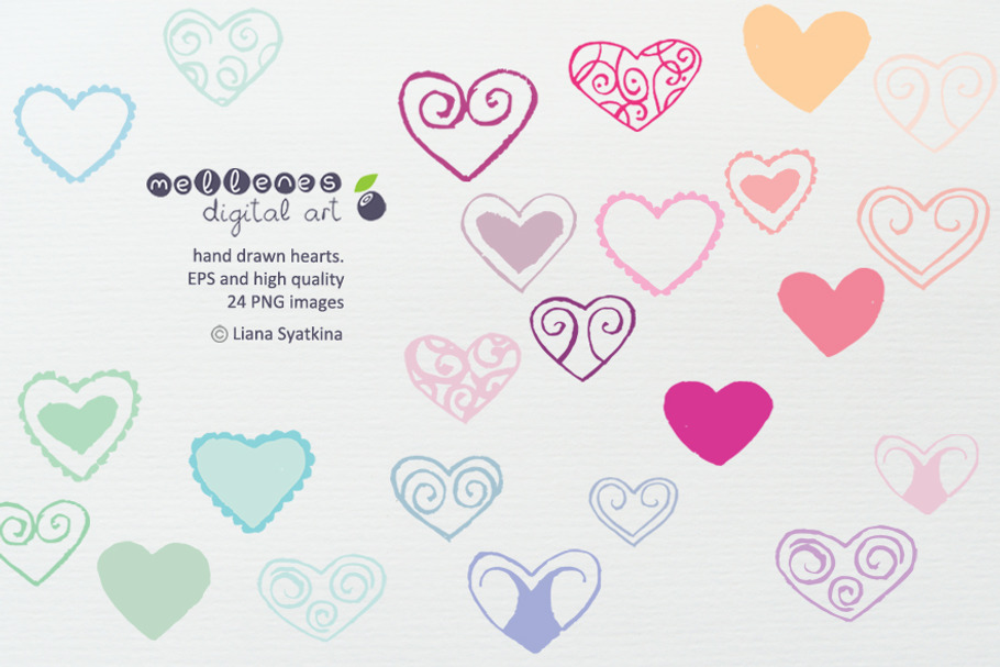 heart clip art images in Illustrations - product preview 8