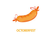 German sausage Symbol of octoberfest