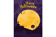 Happy Halloween vector banner
