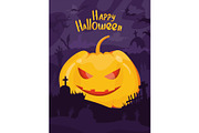 Happy Halloween vector banner
