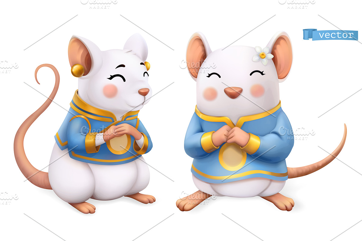 2020 Chinese Zodiac sign, rat, mouse in Icons - product preview 8