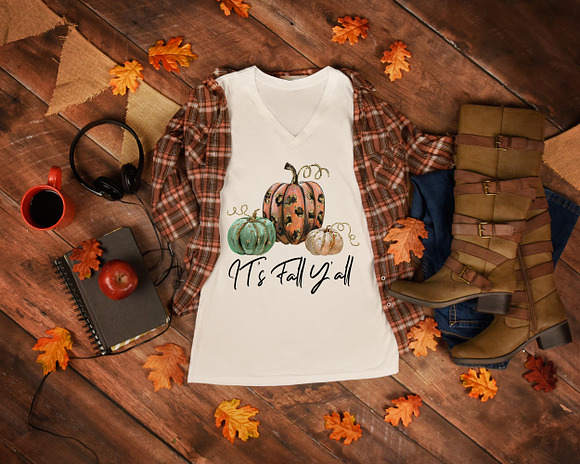 Happy Fall Y'all. Leopard pumpkin in Illustrations - product preview 1