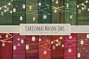 Christmas mason jar backgrounds