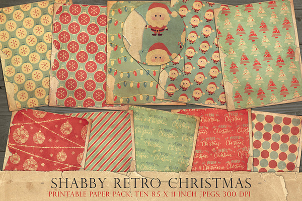 Shabby vintage Christmas backgrounds