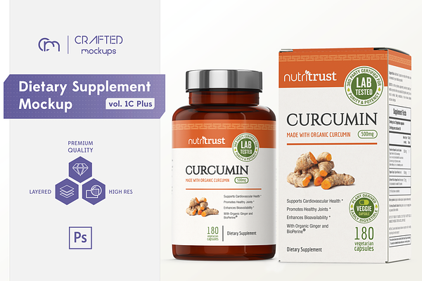 Dietary Supplement Mockup v. 1C Plus